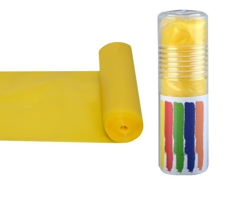 Aerobic band 2,5 m posilovací guma - různé tuhosti Barva: Žlutá - Slabá