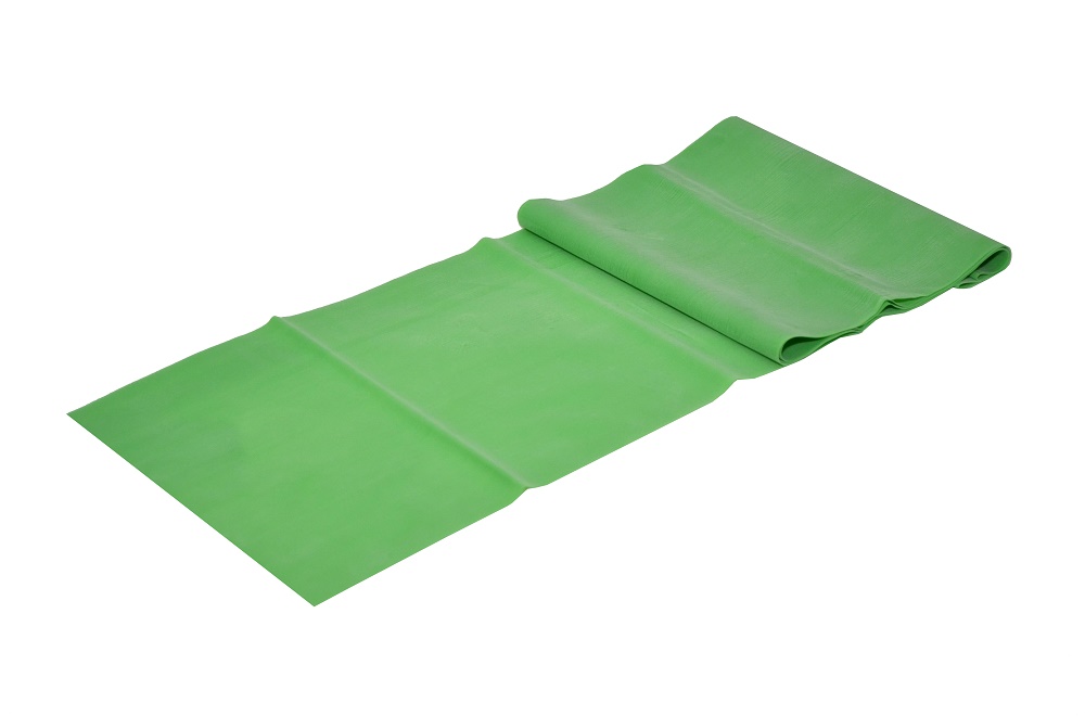 Aerobic band posilovací guma 120x15 cm - různé tuhosti, v sáčku Barva: Zelená - Lehká