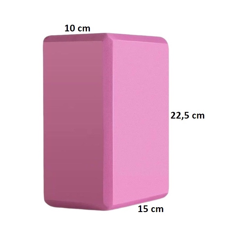 Blok Yoga 10cm - pěnová kostka na jógu Barva: Tmavá růžová