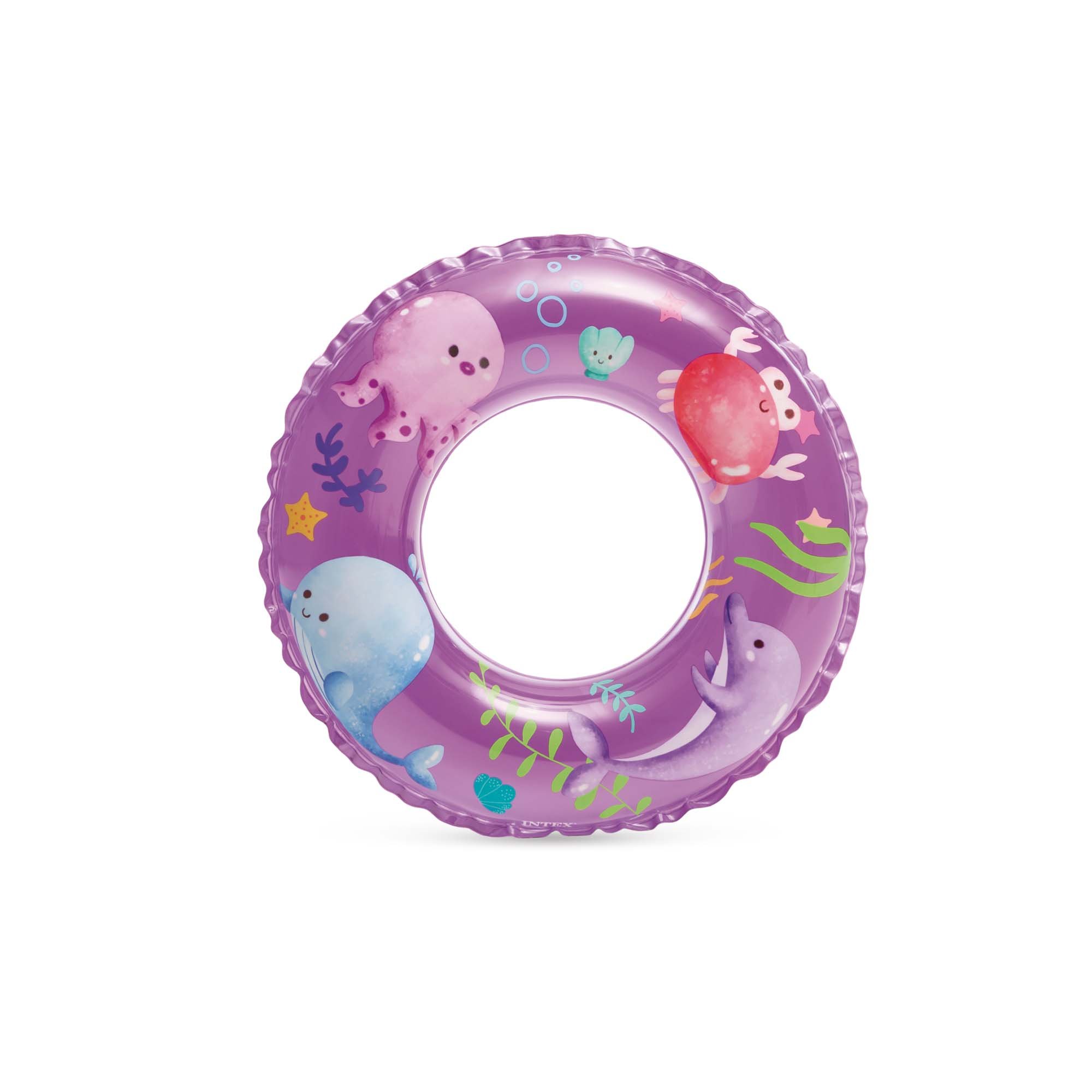 Kruh plavecký INTEX 59242 TRANSPARENT 61cm Barva: Fialová