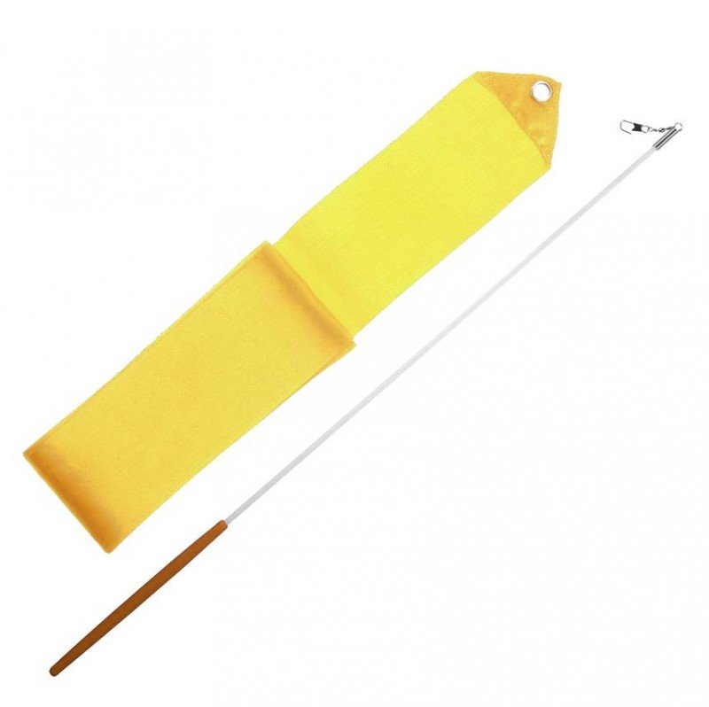 Gymnastická stuha + tyčka Barva: Žlutá