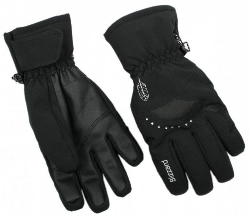 Lyžařské rukavice BLIZZARD VIVA DAVOS, BLACK Varianta: 7