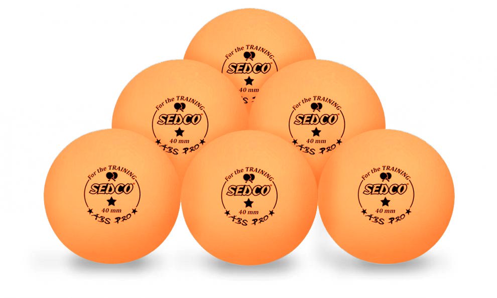 Míčky na stolní tenis SEDCO for TRAINING 1* CELL FREE 6ks Barva: Oranžová