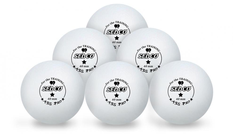 Míčky na stolní tenis SEDCO for TRAINING 1* CELL FREE 6ks Varianta: Bílá