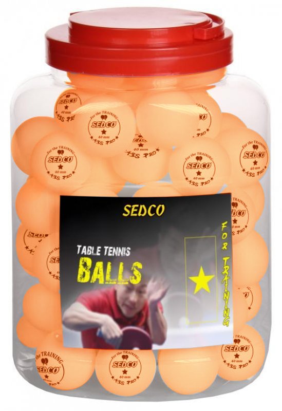 Míčky na stolní tenis SEDCO for TRAINING 1* CELL FREE 60ks - dóza Barva: Oranžová