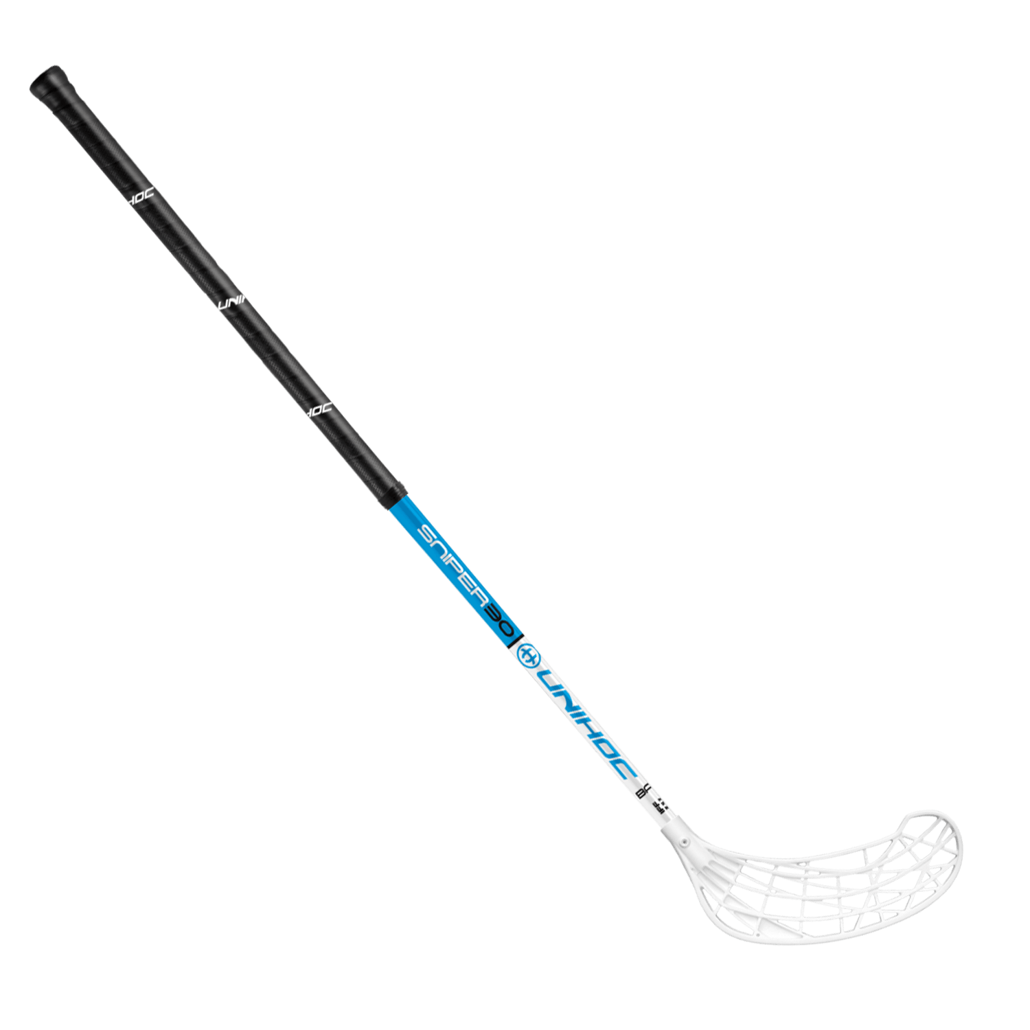 Florbal hůl UNIHOC SNIPER 30 délka 87 cm Barva: Modrá, Varianta: Pravá