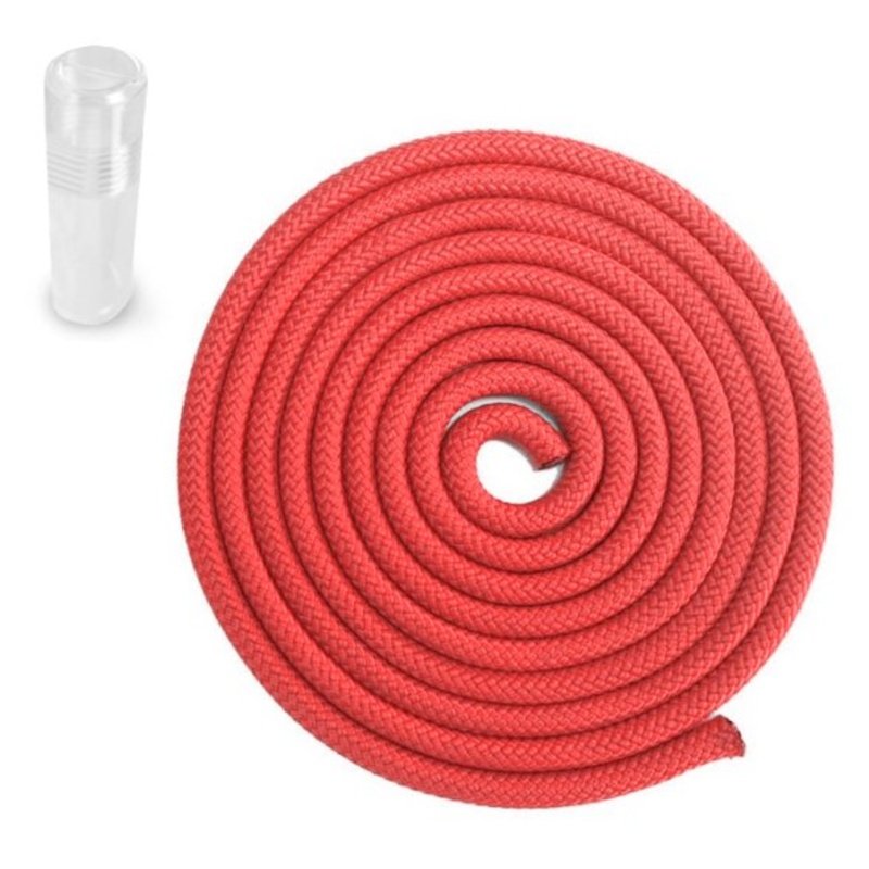 Gymnastické bavlněné švihadlo Sedco 3m - PVC Tuba Barva: Červená