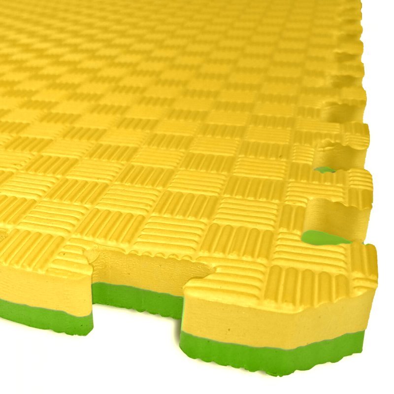 TATAMI PUZZLE podložka - Dvoubarevná - 100x100x2,6 cm Varianta: Žlutá/zelená