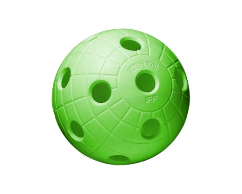 Florbalový míček UNIHOC CRATER Barva: Zelená