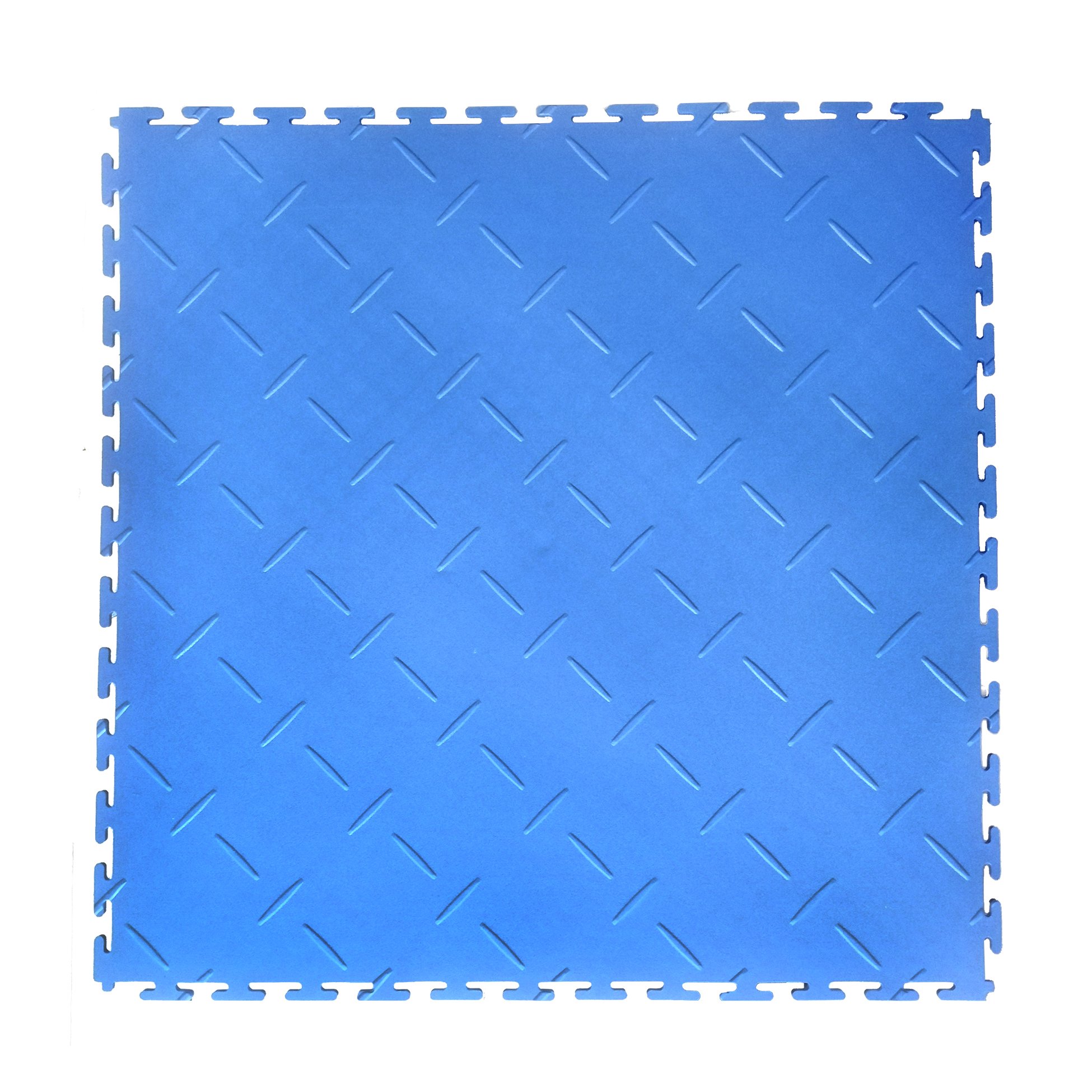 PVC podlaha do garáží, skladů, hal ,tělocvičen ECO - T LOCK - DIAMOND - 498x498x6,5 mm Barva: Modrá