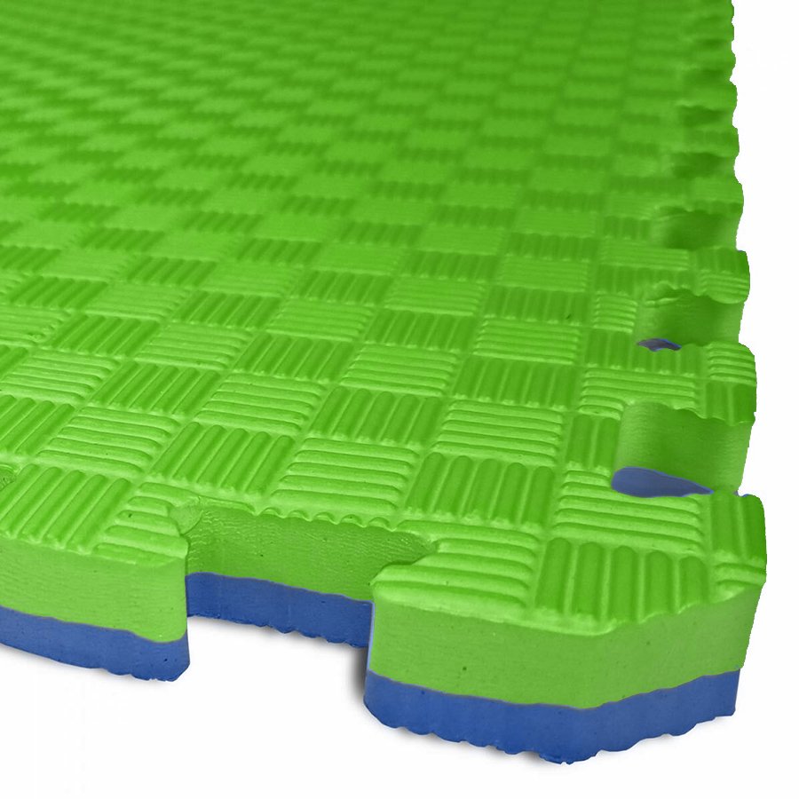 TATAMI PUZZLE podložka - Dvoubarevná - 50x50x2,0 cm podložka fitness Varianta: Zelená/modrá