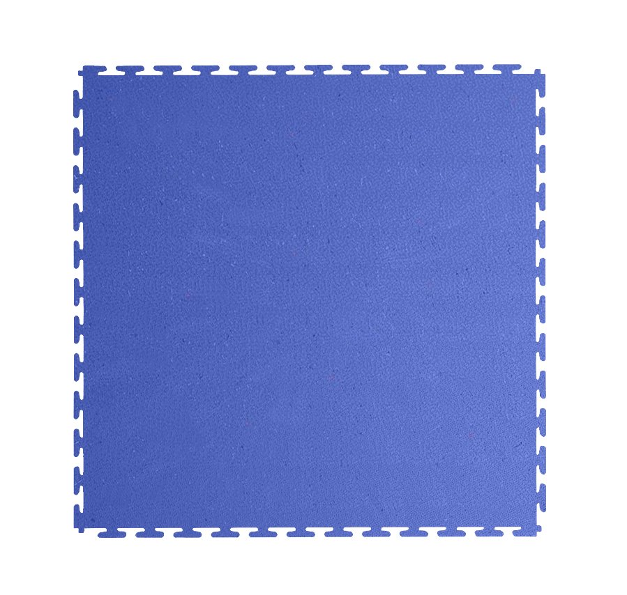 PVC odolná podlaha do garáže, skladu,tělocvičny ECO - T LOCK - TEXTURED 498x498x6,5 mm Barva: Modrá