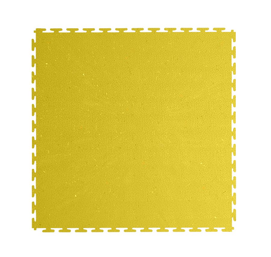 PVC odolná podlaha do garáže, skladu,tělocvičny ECO - T LOCK - TEXTURED 498x498x6,5 mm Barva: Žlutá