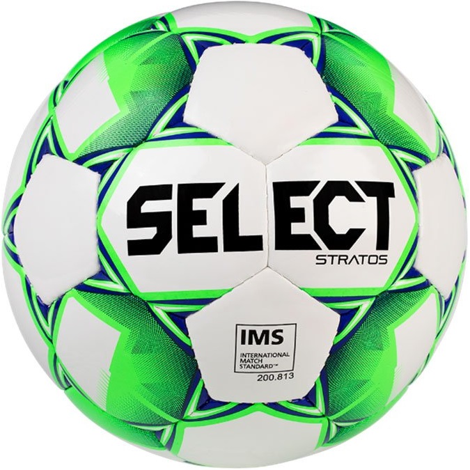 Fotbalový míč Select FB Stratos bílo zelená velikost 5