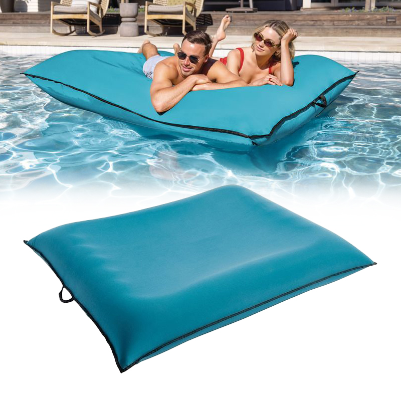 Nafukovací lehátko INTEX 56794 LUXE LOUNGE 198x157 cm Barva: Modrá