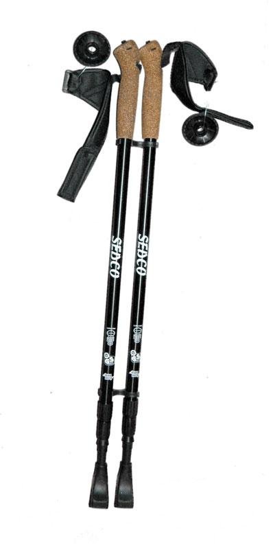 Trekové hole Sedco NORDIC WALKING ALU7075 černé vel. 65-140 cm Barva: Černá