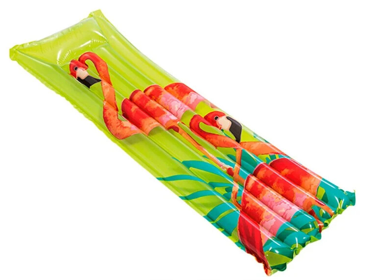 Nafukovací lehátko INTEX FASHION 59720 Varianta: Zelená/červená