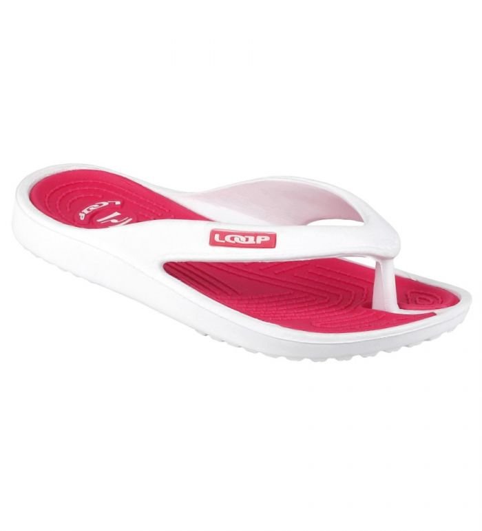 Plážová obuv MIKA, růžová/bílá Velikost: 40