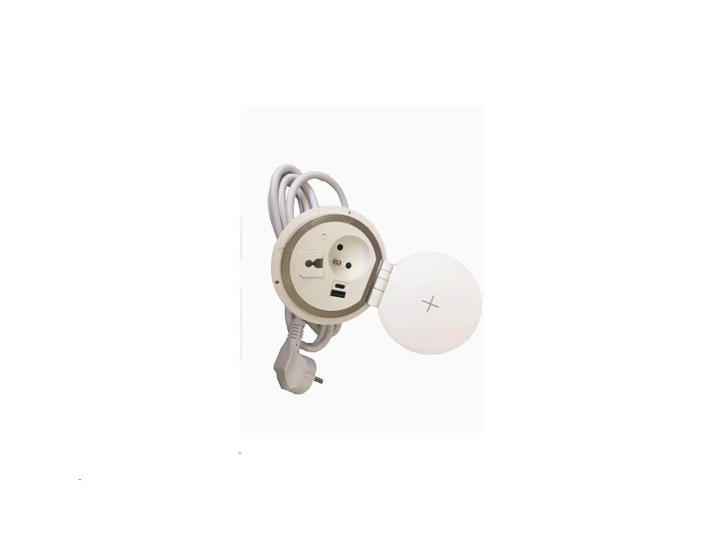 IN Zapuštěná lišta 553045 zásuvka, Qi nabíjení, USB A + C