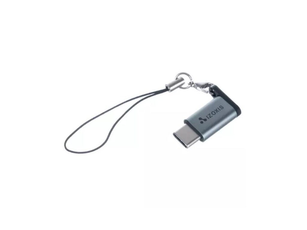 Adaptér OTG Micro USB 2.0 USB Type-C se šňůrkou Izoxis