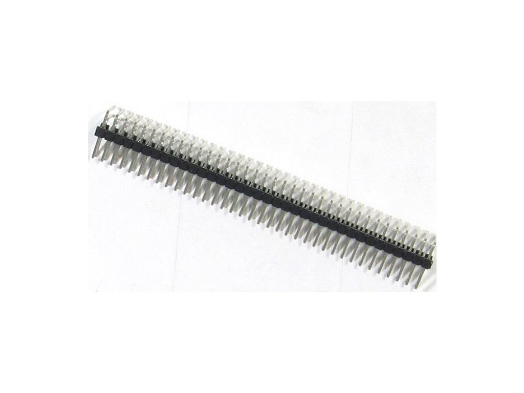 Jumper lišta 2x40 pin s roztečí 2,54mm pro PCB úhlová
