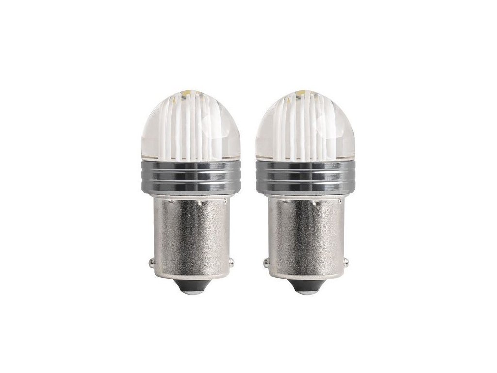 LED žárovka STANDARD P21W 9SMD 12V Čirá bílá Blister (2 ks)