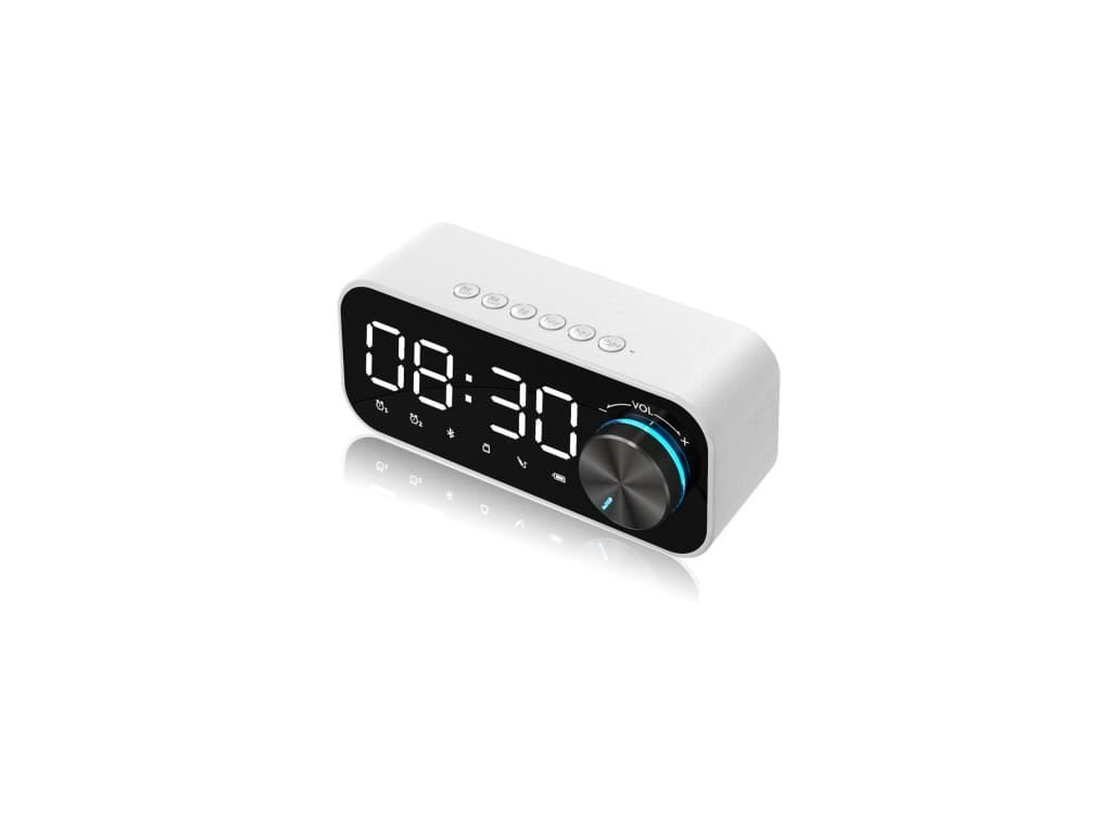 Bluetooth reproduktor B126 s rádiem FM a hodinami (radiobudík)