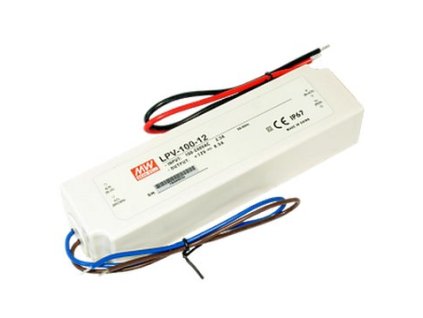 Napájací zdroj pre LED pásky 100W 12V/8.5A IP67 Mean Well LPV-100-12