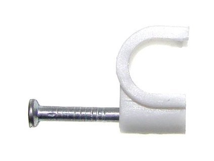 Káblová príchytka, úchyt kábla 7 mm KN-7 biela, 100 ks