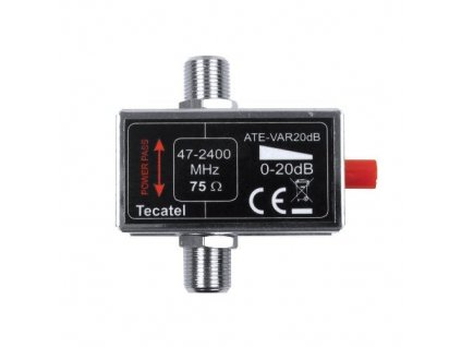 TECATEL Útlmový článok ATE-VAR20 regulovaný 0-20dB, F konektor