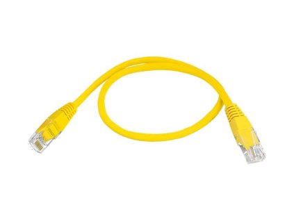 UTP Patch Kábel Lexton RJ45 CAT5E 0,5m 8P8C 1:1 Žltý
