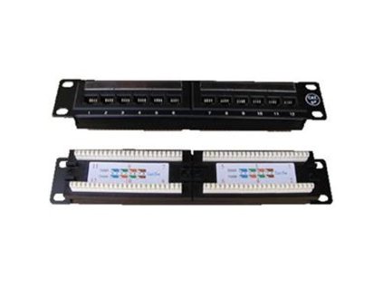 Patch panel DATACOM 10“ UTP cat5e 12portov