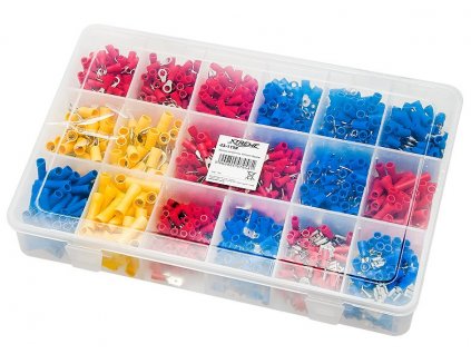 XTREME 43-119 sada konektorov 1200ks/18typov, káblové oká, konektory, spojky