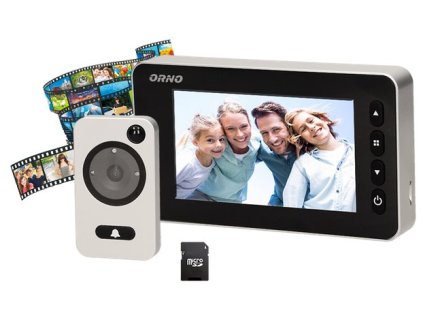 Digitálne dverové kukátko ORNO OR-WIZ-1106 so zvončekom a funkciou nahrávania