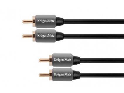 Kábel Audio Kruger&Matz KM0303 2RCA-2RCA Cinch 0,5m