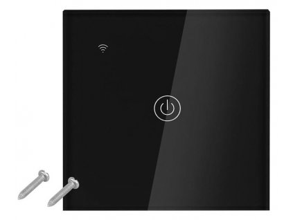 Dotykový sklenený vypínač LTC LXM171, SMART, wifi, čierna