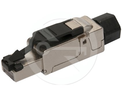 Konektor Solarix priemyselný univerzálny RJ45 CAT6A STP samorezný SXRJ45-6A-STP-BK-SA