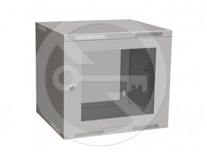 Rozvádzač nástenný skladaný SENSA LITE 9U 450mm, dvere sklo, RAL 7035 SENSA-L-9U-545-11-G
