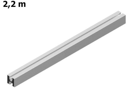FVE Hliníkový montážny H profil 40x40mm, 2,2m, dĺžka 2200m pre kladivkovú skrutku (T)