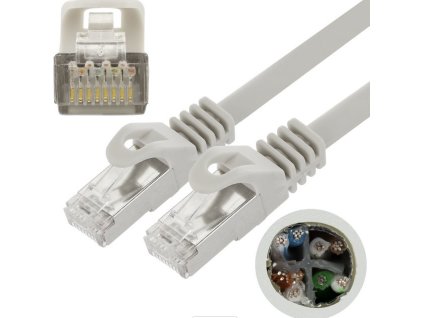 UTP Patch Kábel Neku 2x RJ45 CAT6 0,5m, sivý