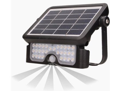 Solárny reflektor ORNO AD-SL-6108BLR4, 500lm, IP65, 4000K, 2x1500mAh, čierna