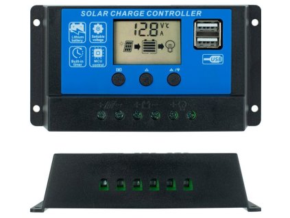 FVE Solárny regulátor PWM VOLT 12-24V/20A+USB pre Pb batérie