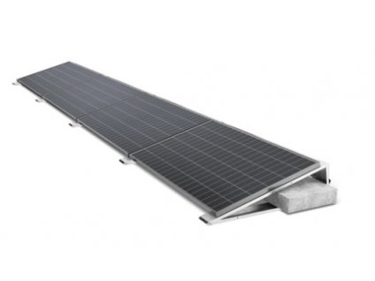 FVE konštrukcia na rovnú strechu CORAB PB-094.1 pre 4 FV panely, 15st. horizontálne