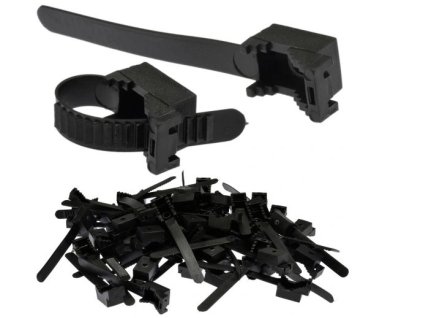 Sťahovacie pásky UP-30/100 UV, šírka 12mm, ČIERNE, balenie 100ks