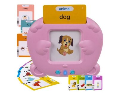 Čítačka kariet pre výučbu angličtiny Kruzzel 21839, ružová