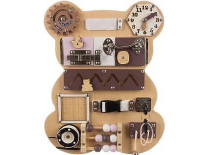 Montessori senzorická manipulačná doska medvedík Kruzzel 22584