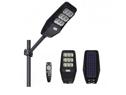 LED pouličné solárne osvetlenie s držiakom PIONEER 120W, 12000mAh, panel 10W