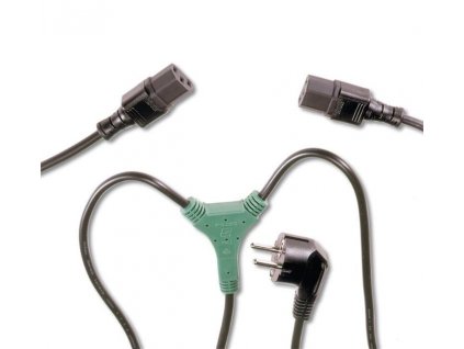 Napájací počítačový kábel sieťový 230V, Y-kábel prívodný M-2x F, 1,2m