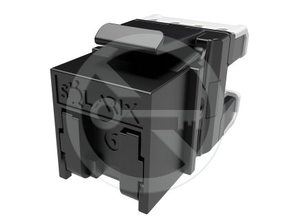 Rýchlozarezávací keystone Solarix CAT6 UTP SXKJ-6-UTP-BK-NA, 4PPoE