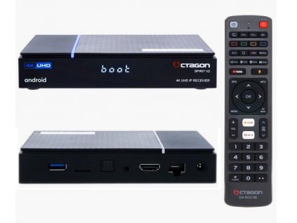 OCTAGON SPIRIT V2 PRE 4K Android, 2GB/32GB, TV IP OTT, Bluetooth 5.1